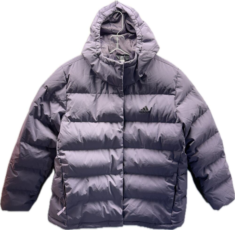 Adidas AEROREADY Hooded Puffer Jacket Purple Size XL